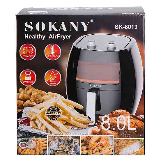 Аерофритюрниця Sokany SK-8013 на 8 літрів 1800 Вт чорна Київ