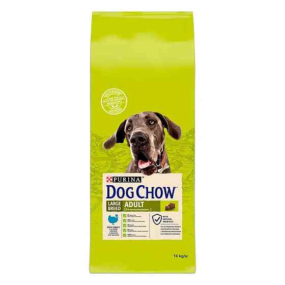 Сухой корм DOG CHOW Large Breed Adult 2+ для взрослых собак больших пород, с индейкой, 14 кг Киев