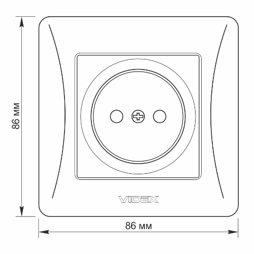 BINERA білий Розетка внутрішня 1-а Videx Житомир - фото 6