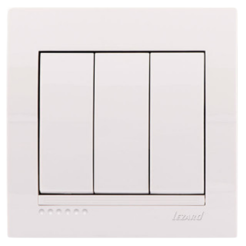DERIY білий Вимикач внутрішній 3кл Лезард Житомир