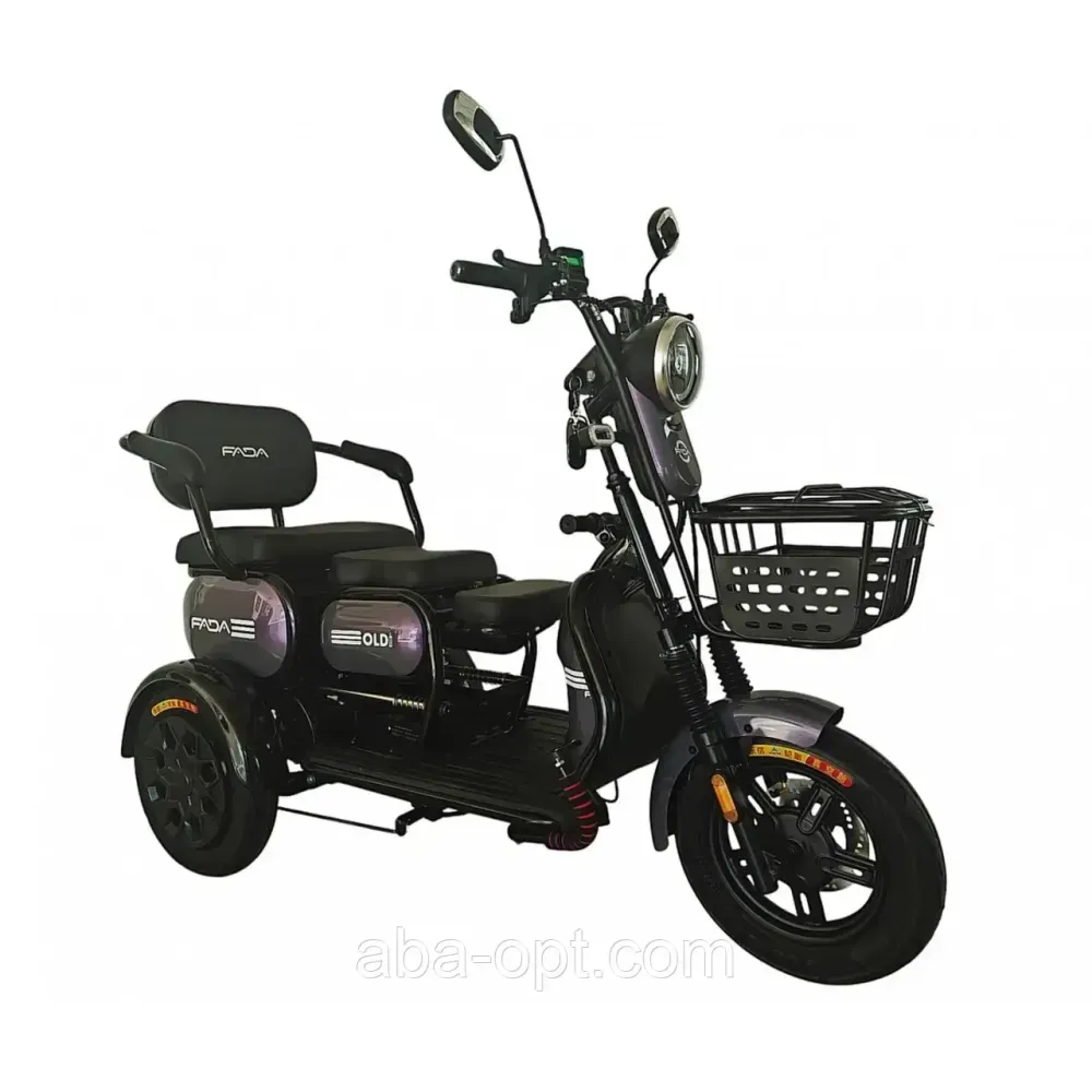 ЕЛЕКТРОТРИЦИКЛ FADA OLDi 1000W-60V-20Ah шини 10"-10" купити в Україні дешево Одеса - фото 2