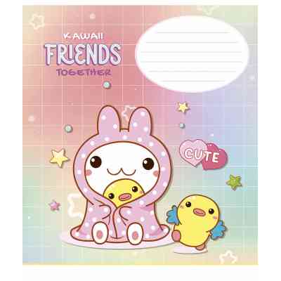 Зошит Школярик Kawaii Friends 12 аркушів лінія (012-3422L) Вінниця