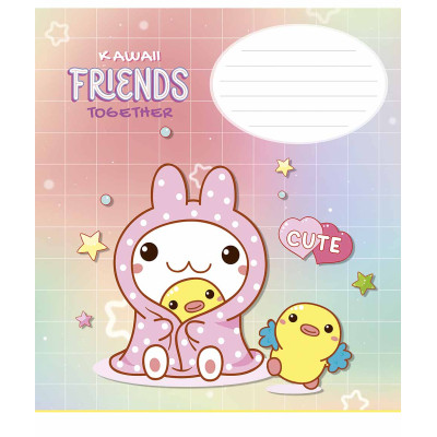 Зошит Школярик Kawaii Friends 12 аркушів лінія (012-3422L) Вінниця - фото 3