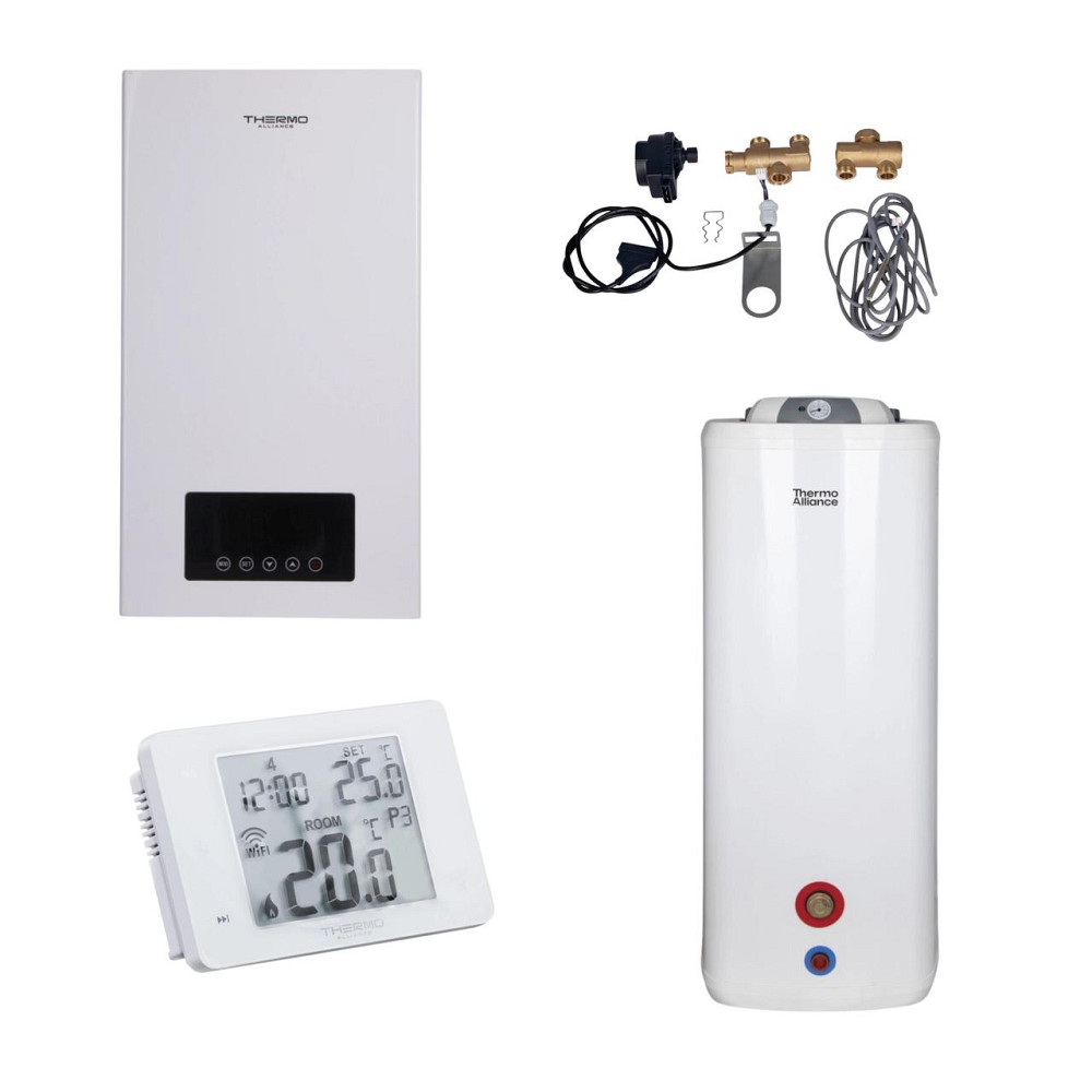 Комплексне рішення Thermo Alliance для котельної: електричний котел 8 кВт + комплект бойлера + комбінований підлоговий Київ - фото 1