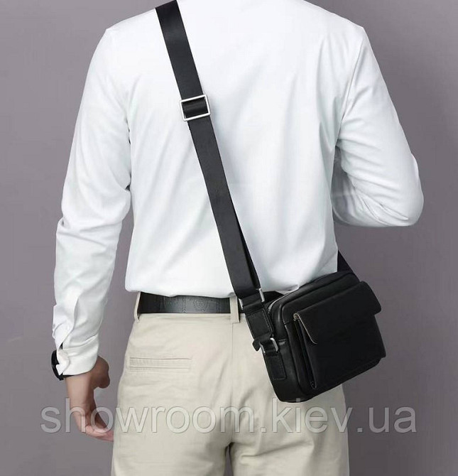 Чоловічий шкіряний месенджер Leather Collection (2030) Київ - фото 2