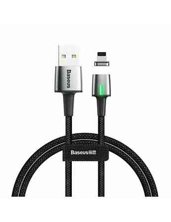 Кабель Baseus Zinc Magnetic Cable USB For iP 2.4A 1m Black Київ