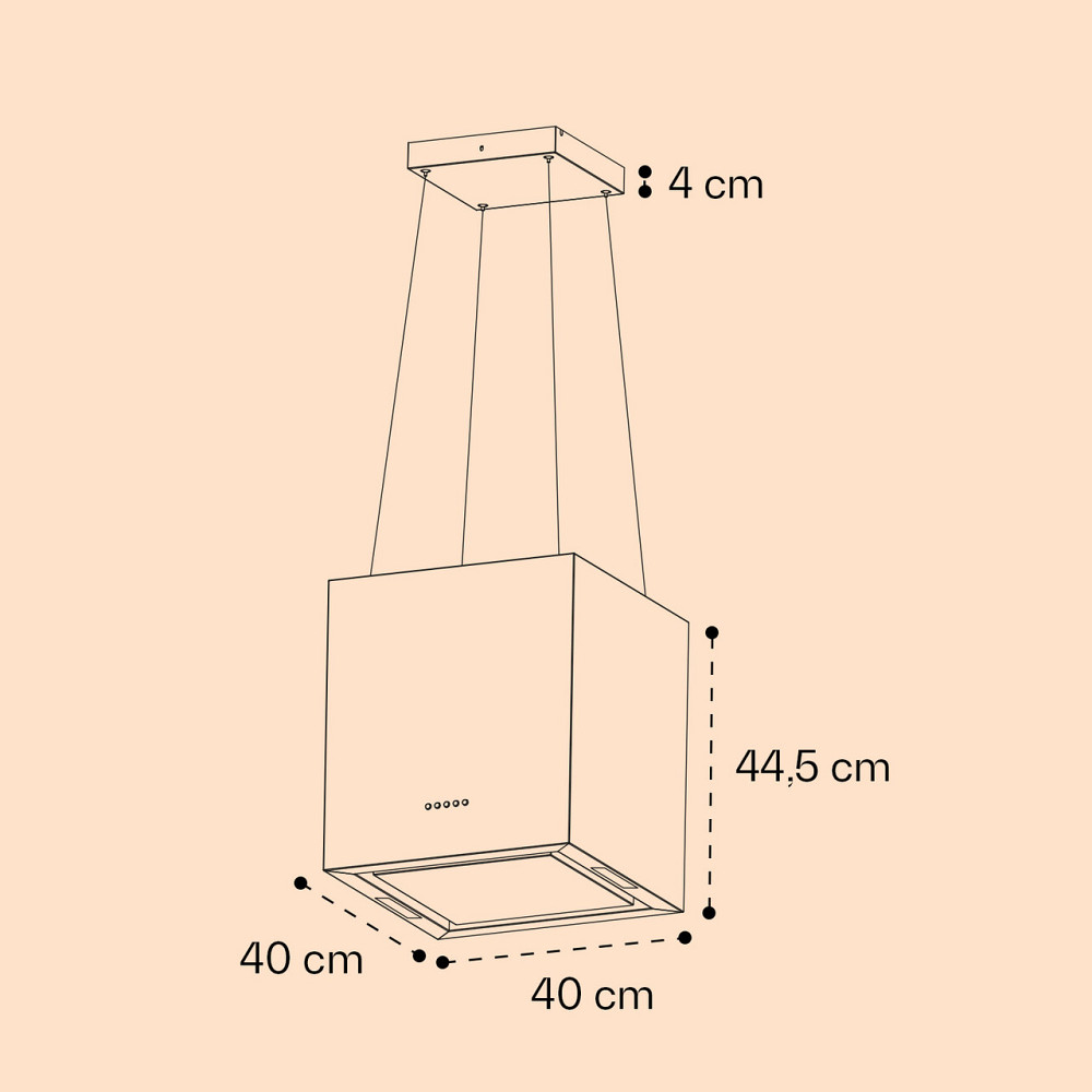 Островная вытяжка с люстрой 596 м³/ч Светодиодная панель EEC A черная (Германия, читать описание) Ровно - изображение 7