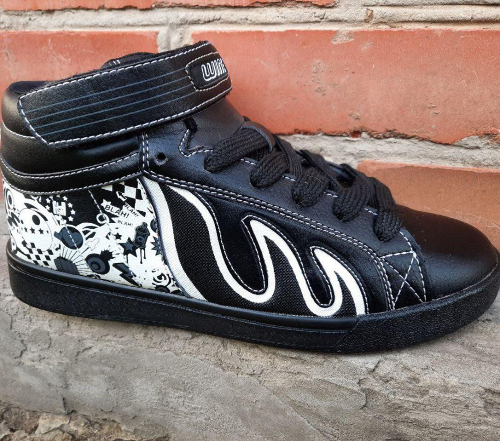 -Кроссовки Черные Высокие Мужские (размеры: 41,42,43,44,45) - 33-4 Днепр - изображение 6