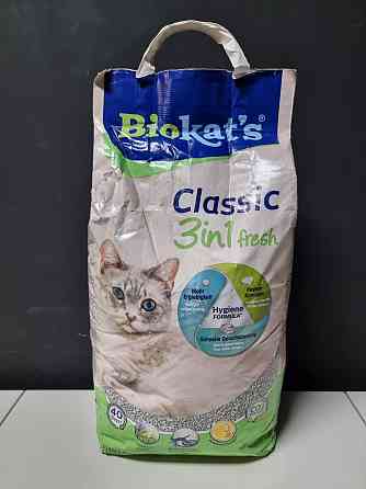 Наповнювач туалета для котів Biokat’s Classic Fresh 3in1 (бентонітовий) 10кг (затерта упаковка) Луцьк