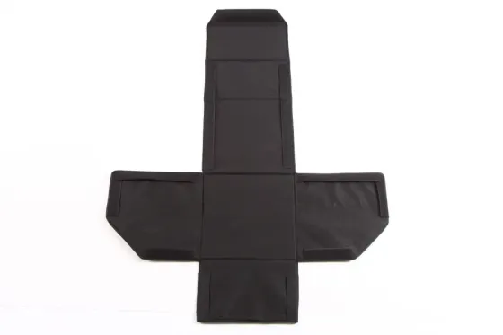 Сумка в багажник на липучках кожзам 30*30*30 см АвтоКомфорт черный/синяя нить Винница