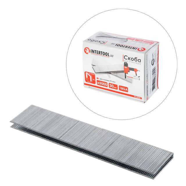 Скоба для степлера PT-1612 30×5,7(5,8) мм, 18GA, 1,25×1,0 мм, 5000 од/упак INTERTOOL PT-8330 Киев - изображение 1