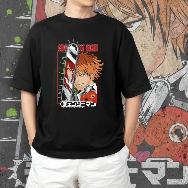 Футболка для підлітка хлопчика з принтом Человек Бензопила Денджи 2 Розмір 160 Anime10481 Дніпро - фото 3