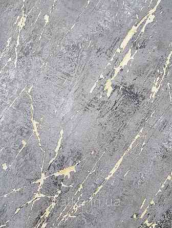 Обои виниловые на флизелине AS creation The Bos 0.53х10 под мрамор черные серые с золотистым Киев