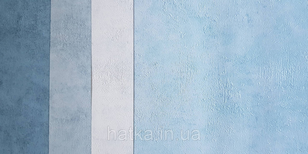 Обои виниловые на флизелине Caselio 0.53х10 Beton 2 под штукатурку под бетон голубые небесные матовые Киев - изображение 3