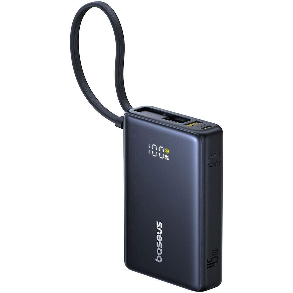 Зовнішній акумулятор Baseus PicoGo Digital Display Power Bank 10000mAh 45W Cosmic Black Киев - изображение 1