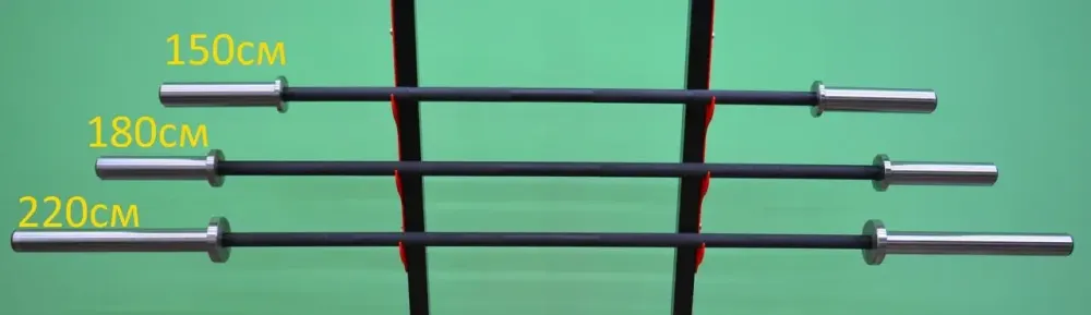 Гриф олімпійський 2.2 м з діаметром 50 мм до 200 кг вагою 18 кг Гантелі, гирі, штанги та диски воронований Київ - фото 2