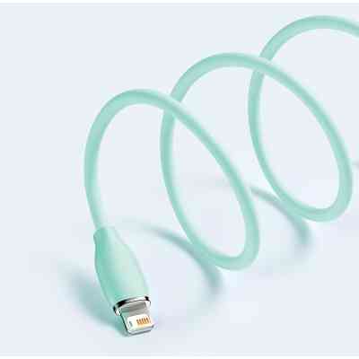 Дата кабель USB 2.0 AM to Lightning 2.0m 2.4A Jelly Liquid Silica Gel Green Baseus (CAGD000106) Вінниця