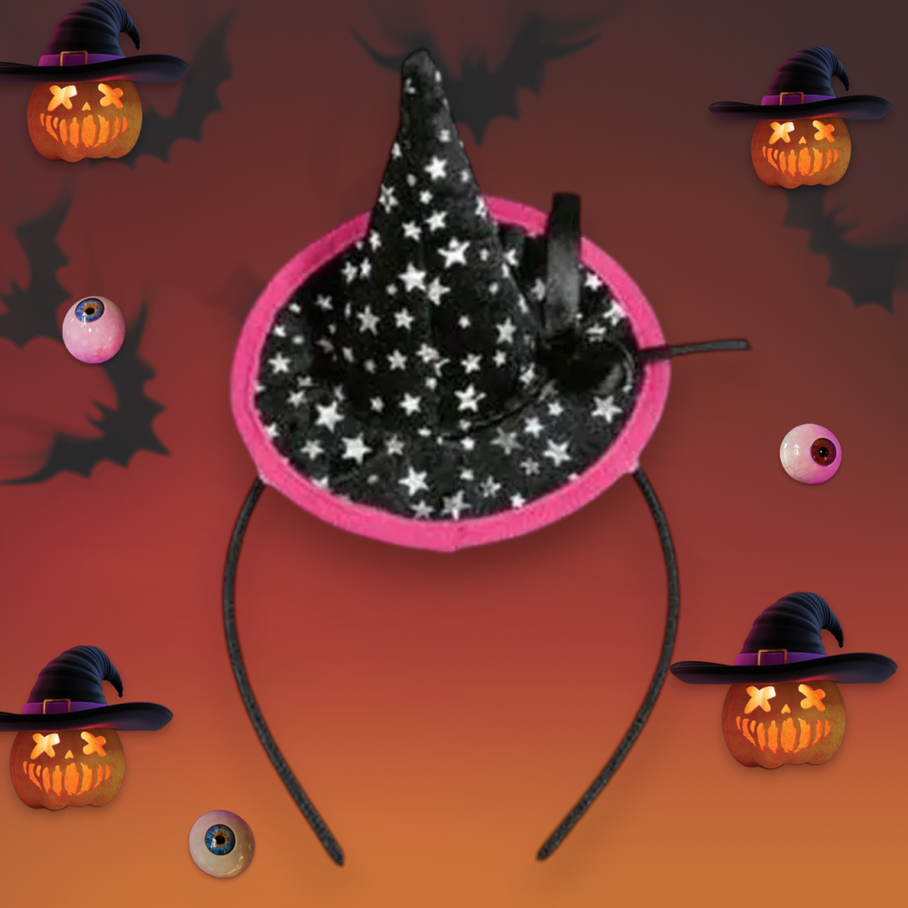 Обруч декор Шляпка Ведьмы на Хеллоуин черный Киев - изображение 1