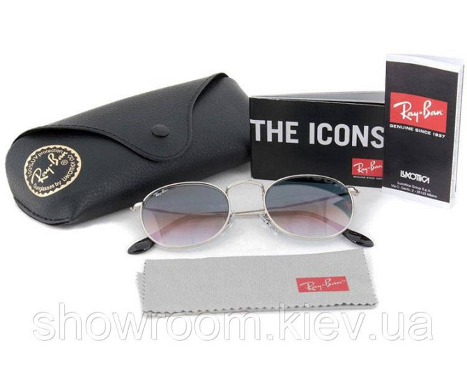 Солнцезащитные брендовые женские очки Ray ban round 3447 003/32 LUX Киев - изображение 3