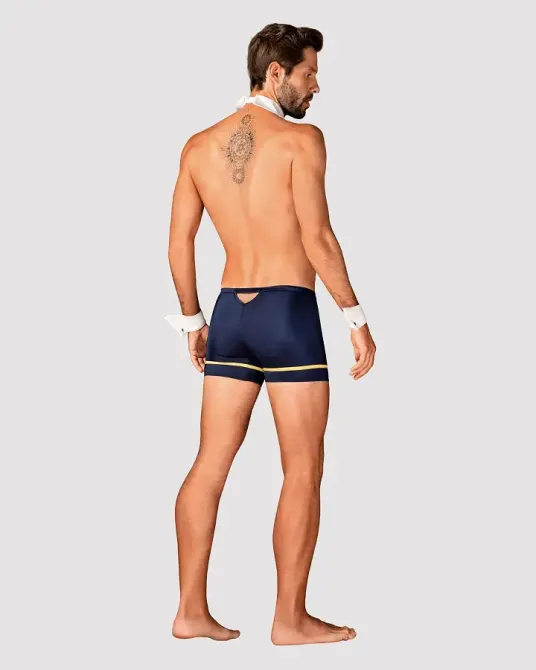 Еротичний костюм пілота Obsessive Pilotman set S/M, боксери, манжети, комір з краваткою, окуляри Львів - фото 4