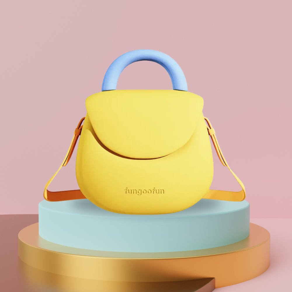 Сумочка силиконовая клатч женский на ремешке с ручками водонепроницаемая сумка Fungoofun повседневная, желтая Каменец-Подольский - изображение 6