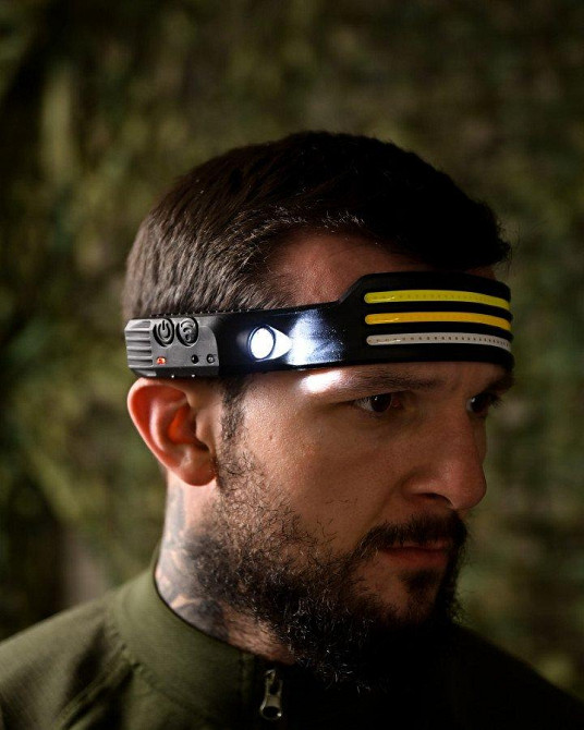 Налобний сенсорний ліхтарик червоного світіння CB-689-3 ПП7739 Одеса - фото 1