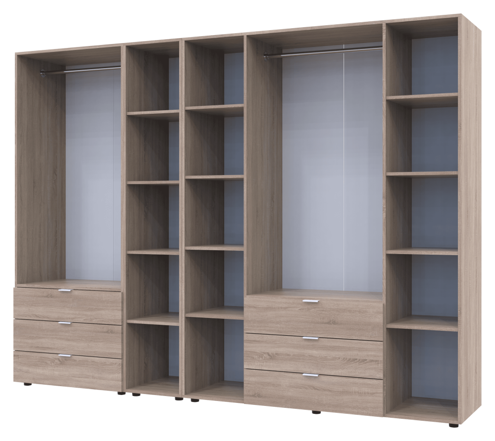 Комплект шкафов для одежды Doros Гелар (3 шт.) 270,7х49,5х203,4 см Дуб сонома (DRS-011158) Львов - изображение 2