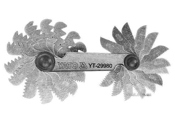 Різьбомір метричний 60° YATO з 24 шаблонами в діапазоні 0,25- 6,0 мм [30] Одесса