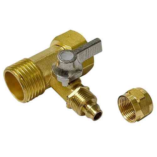 Кран с отводом (тройник) для подключения фильтра воды, Кран-американка 1/2 Киев