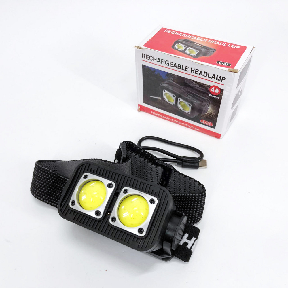 Налобний ліхтар для сто K372-2COB, Тактичний ліхтар з ремінцем для голови Налобний з лінзою OE-12 Львів - фото 15