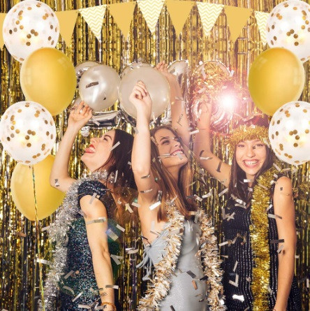 Кульки з конфетті 5 штук 10 дюймів рожеве золото Київ - фото 4