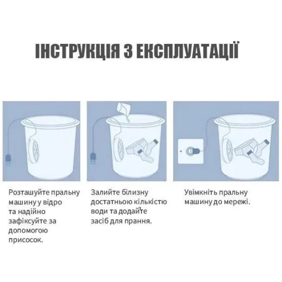 Ультразвукова портативна міні пральна машинка Turbine Wash, від USB та повербанка Київ