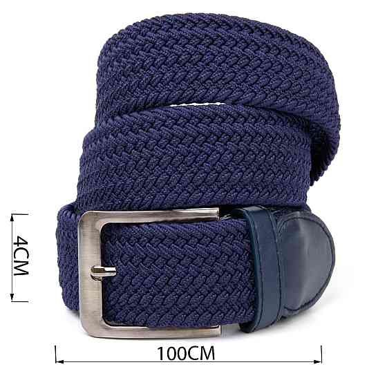 Текстильний ремінь чоловічий класика Vintage 20520 Синій Київ