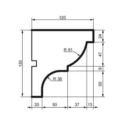 Карниз фасадный Prestige Decor KC 112 Днепр