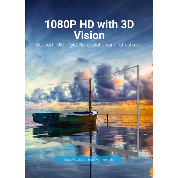 Перехідник USB3.1 Type-C --> VGA (F), 1080p 60Hz, кабель 0.15м, Vention (TDFHB) Київ - фото 6