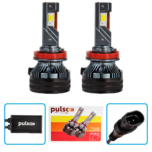 LED лампы PULSO LC7 с чипами CSP, 9-30В, 2x85Вт, 20000 люмен, 6000K, H11-H8-H9-H16 Харьков - изображение 1