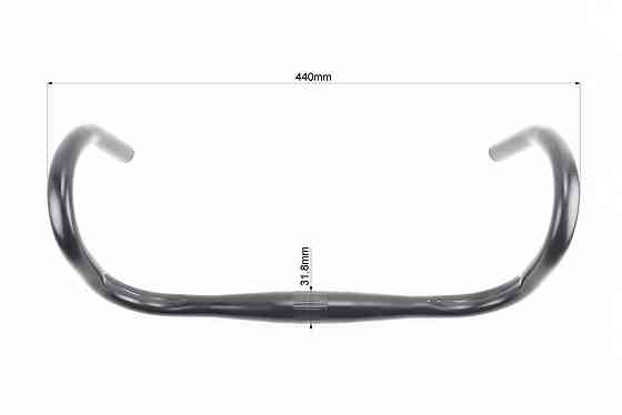 Кермо ROAD 31,8x440мм, алюмінієве, чорне YL-350 Киев