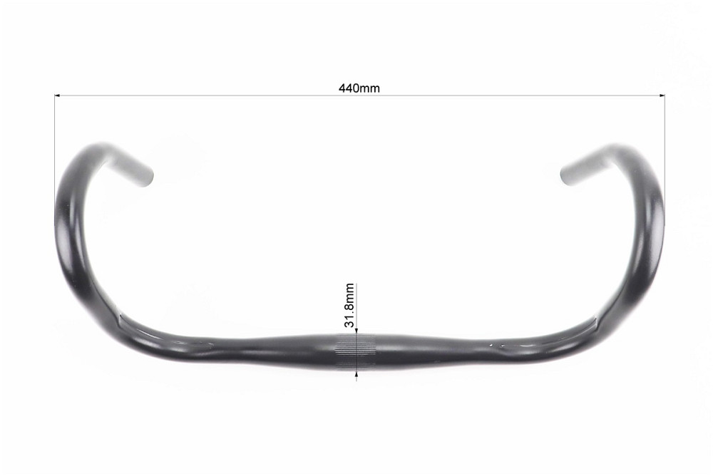 Кермо ROAD 31,8x440мм, алюмінієве, чорне YL-350 Київ - фото 3