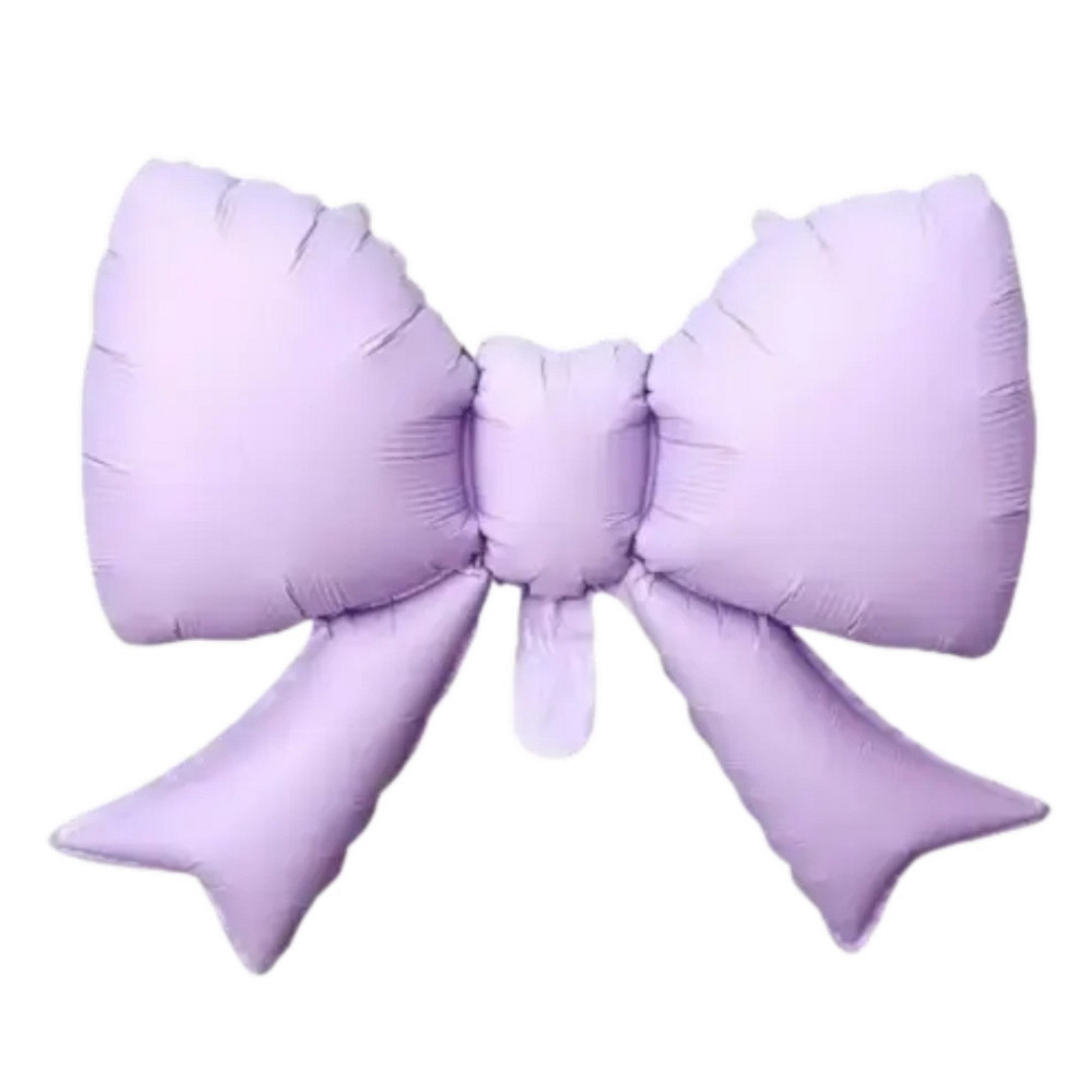 Бантик бузковий 45×55 см фольгована повітряна кулька для декору Київ - фото 1