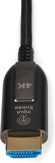 Кабель HDMI 10м черный волоконно-оптический плетеный 4K 60Гц 18 Гбит Ethernet ARC совместим с телевизором и Киев - изображение 4