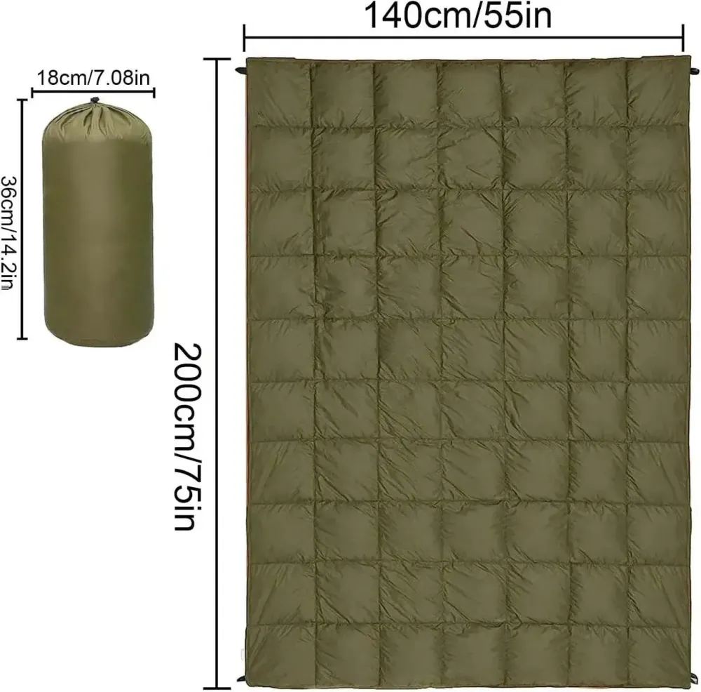 Водонепроницаемое пуховое одеяло 200x140 см для туризма и походов AND-8-AND-9 Коломия - фото 6