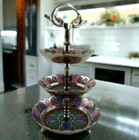 Конфетница из бронзы трехярусная Киев