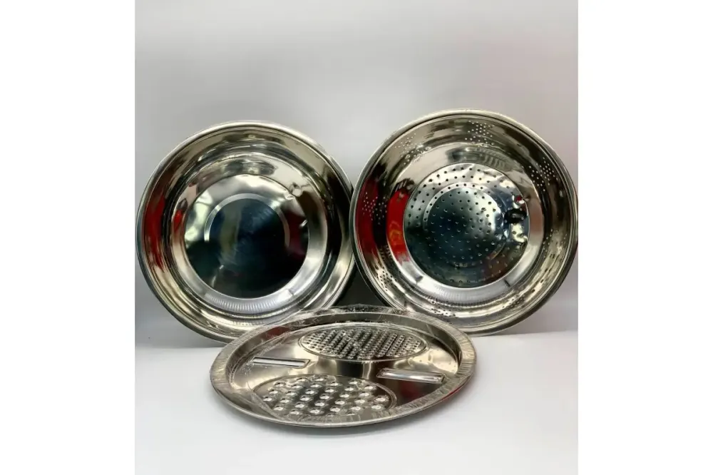 Многофункциональный кухонный набор из нержавеющей стали 3 в 1 Metal Basket Cutter Коломыя - изображение 7