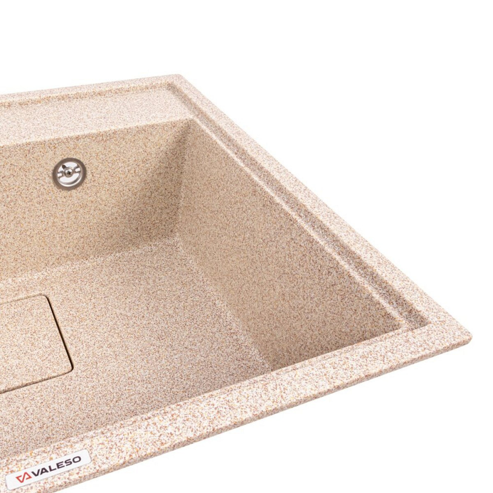 VALESO Кухонна мийка гранітна VALESO 6050 SHERLIT (карамель) Коломия - фото 11