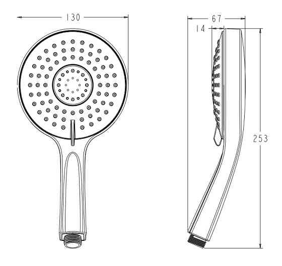 Лійка для душу Koer KP-0408-01 5 функцій (Колір хром) (KR5412) Київ