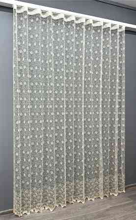 Тюль VR-Textil 1685т Фатин с вышивкой Молочный 300х270 см (42-0728) Киев