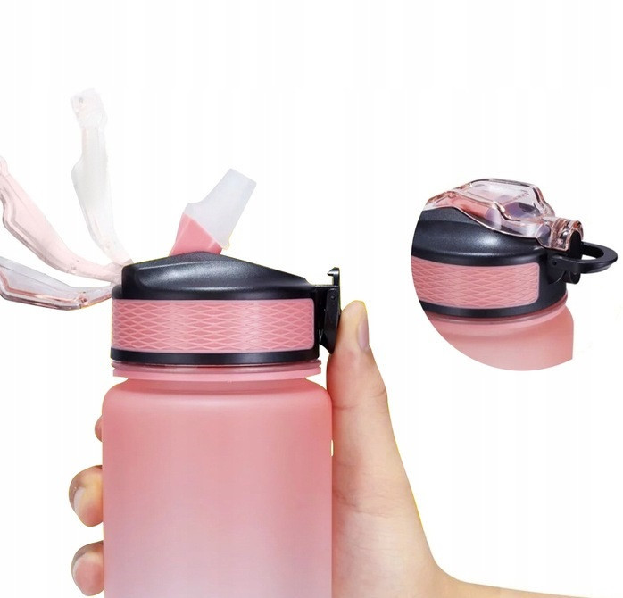 Бутылка 1 литра для воды с мерной трубочкой Trizand (24497) Нововолынск - изображение 7