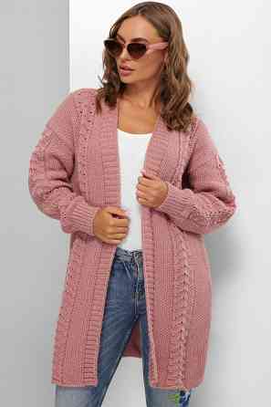 Женский стильный вязаный кардиган в стиле оверсайз.  44-52р. Киев