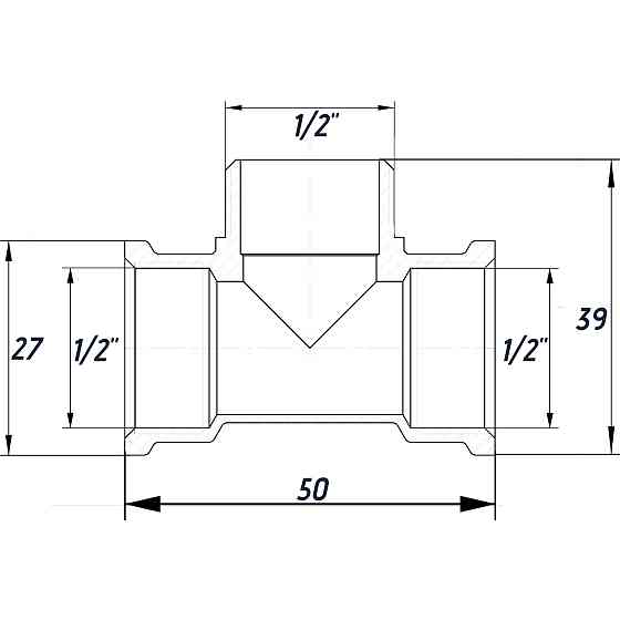 Трійник 1/2″ВЗВ нікельований NT336S OPTIMUM Киев