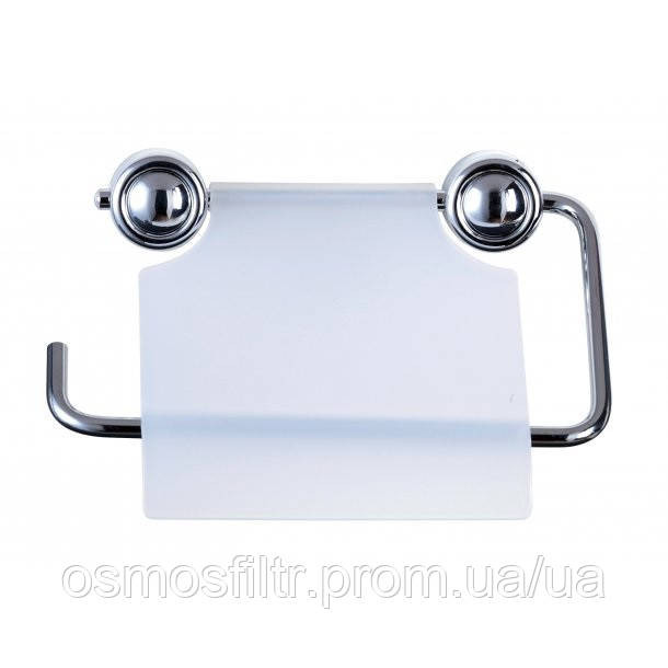 Тримач для туалетного паперу Axentia Атлантік настінний сталь білий пластик хром 15х13х3 см (280030) Київ - фото 2